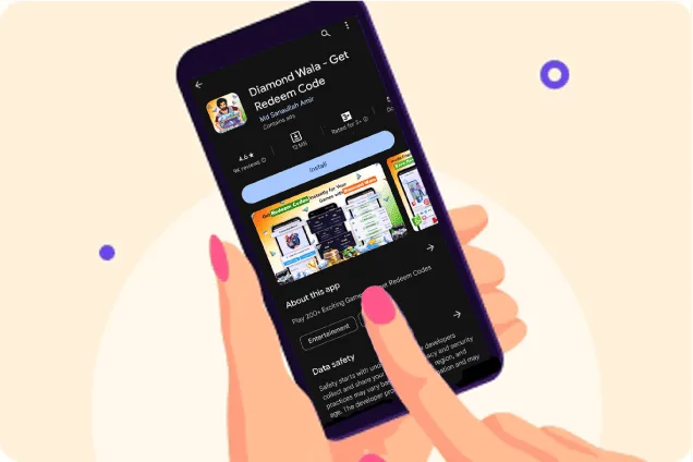 Diamond Wala app download screen